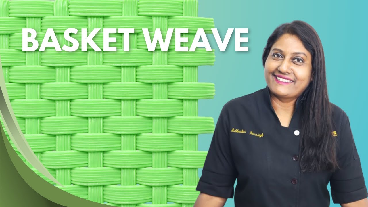 Basket Weave #basketweavepiping #cakeborders #cakepiping #cakedecorating #fondbites