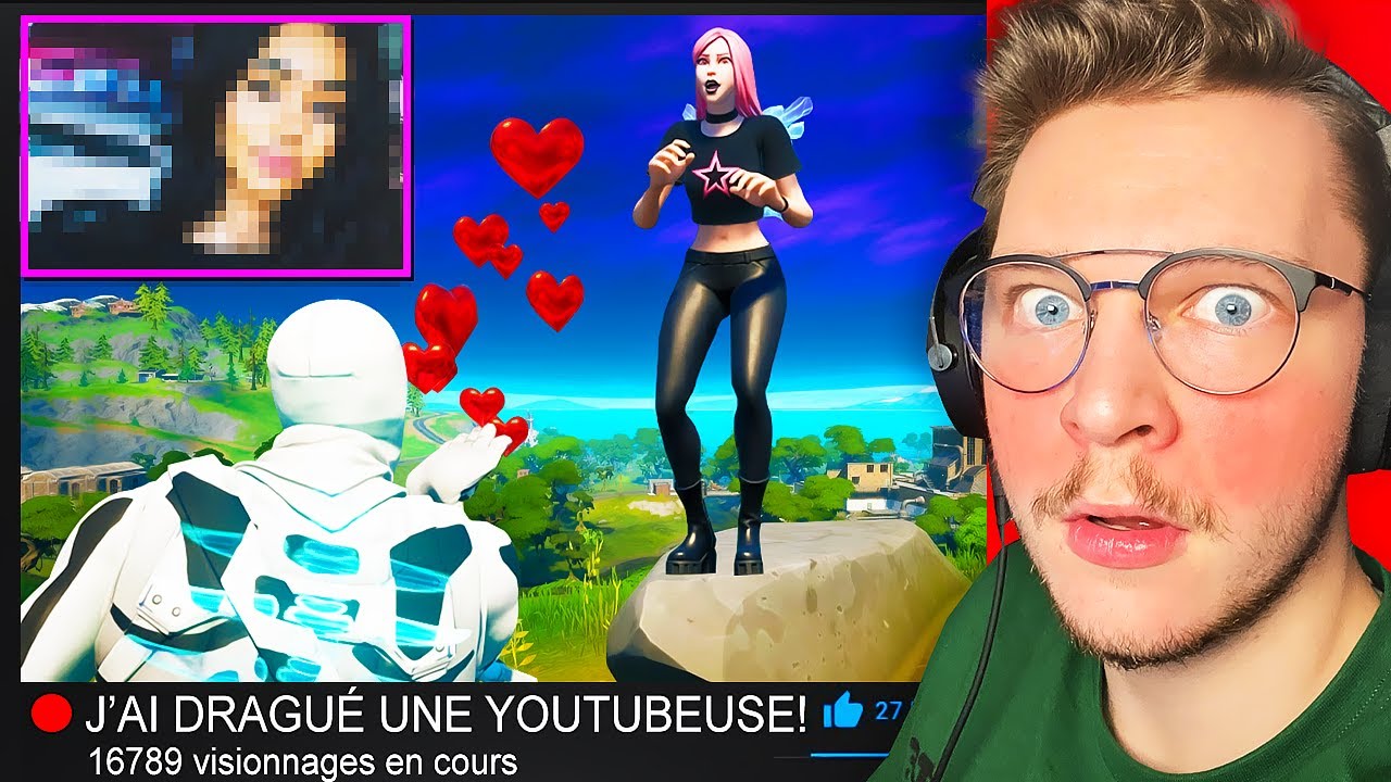 J'ai DRAGUÉ une YOUTUBEUSE sur Fortnite ! (je stresse..)