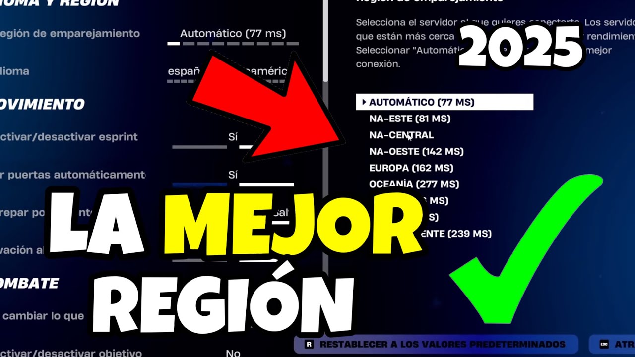 CUAL ES LA MEJOR REGI&Oacute;N PARA JUGAR FORTNITE EN LATAM? 2025