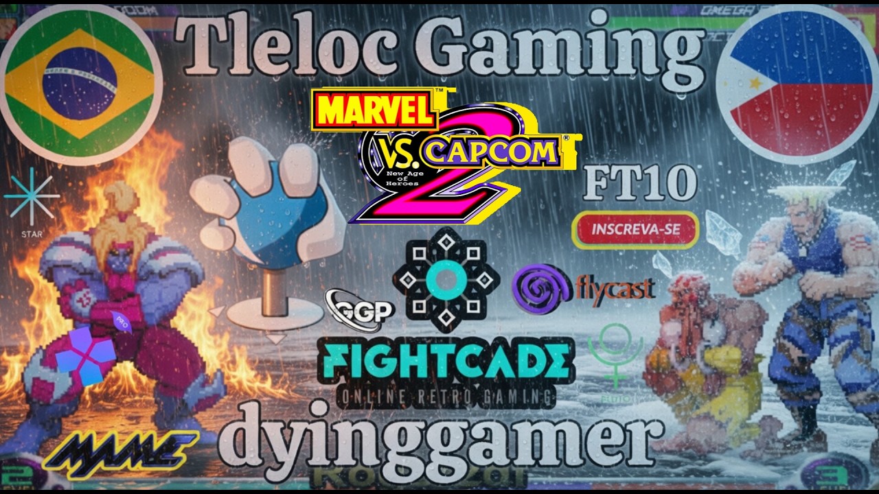 Marvel Vs Capcom 2✅RANK((B)).Tleloc Gaming🆚dyinggamer.((B))-FT10-🥊Fightcade2🥉ONLINE🎮LUTA🔴TOP!!!✅💥🥋