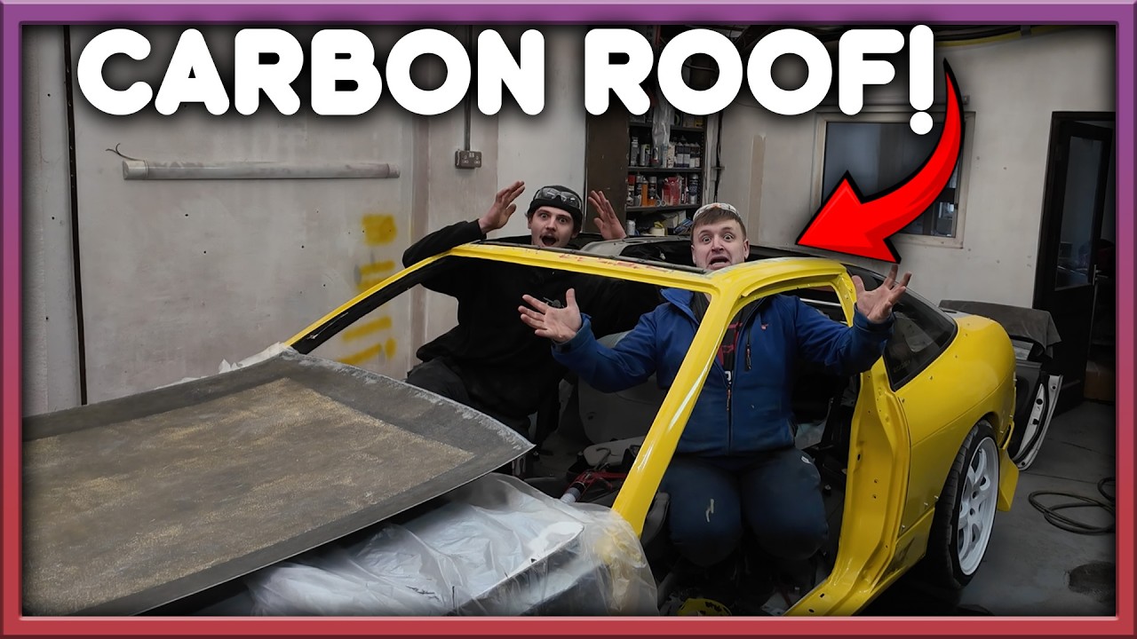 CUTTING THE ROOF OFF MY S13 (Carbon fibre roof + 326 wing install)