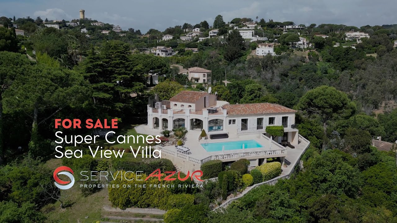 FOR SALE - Super Cannes Panoramic Sea View Villa Close to Croisette | ServiceAzur | Ref 3579