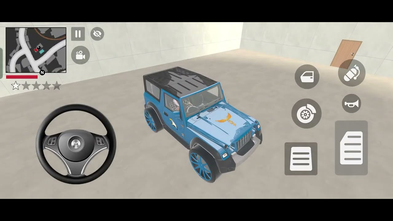 Franklin modified mahindra Thar 😈 indian theft aura simulator videos #trending #viral #gaming 