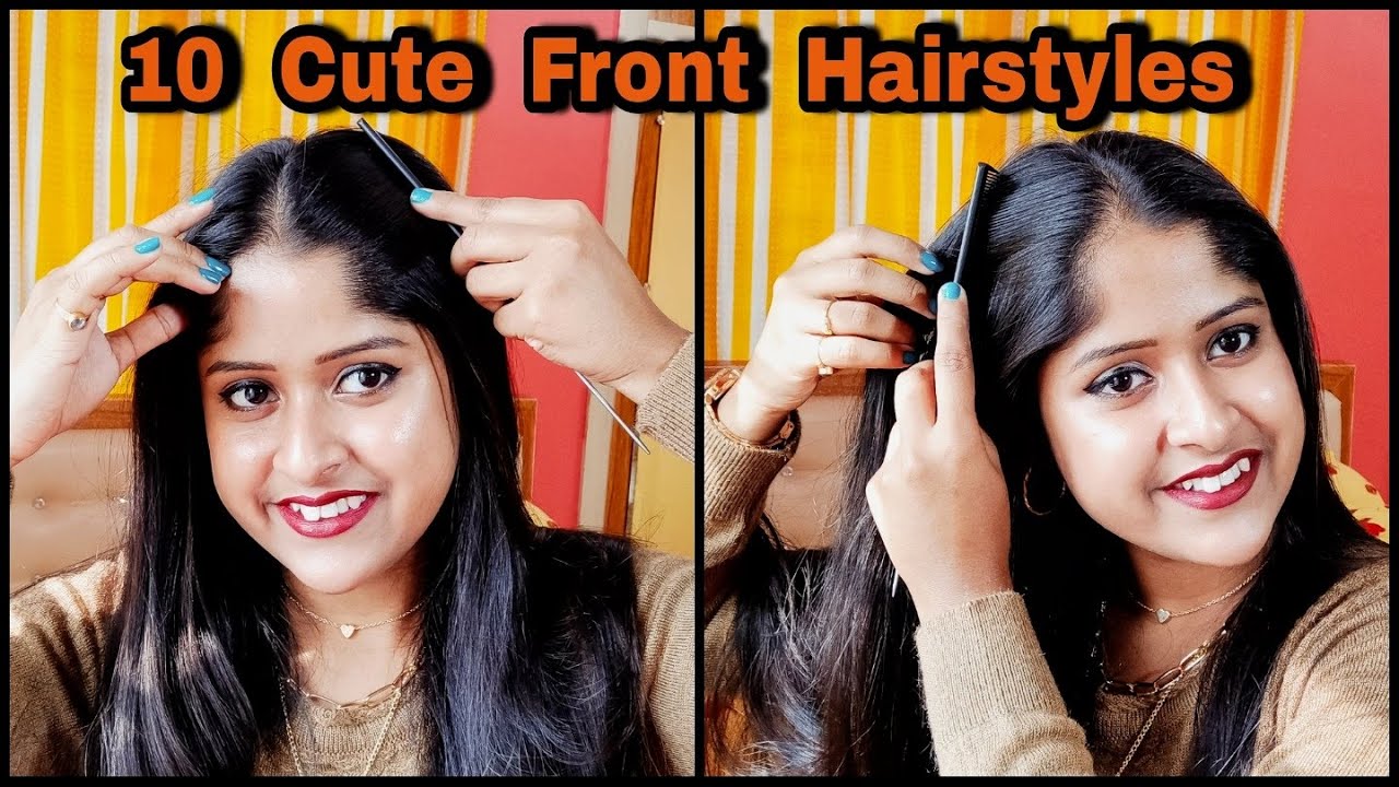 10 Simple Front Hairstyles | Cute Hairstyles for Girls | Open Hairstyles  | It's me Jayeeta |