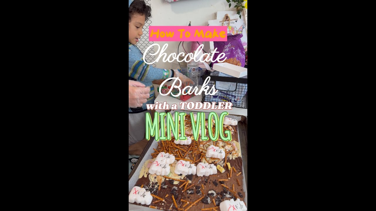 How to Make Chocolate Barks from Lidl with Toddler