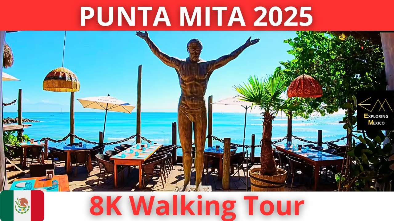 PUNTA MITA Playa, Pueblo y Restaurante Lobster Paradise 8K Walking Tour | Nayarit 🇲🇽