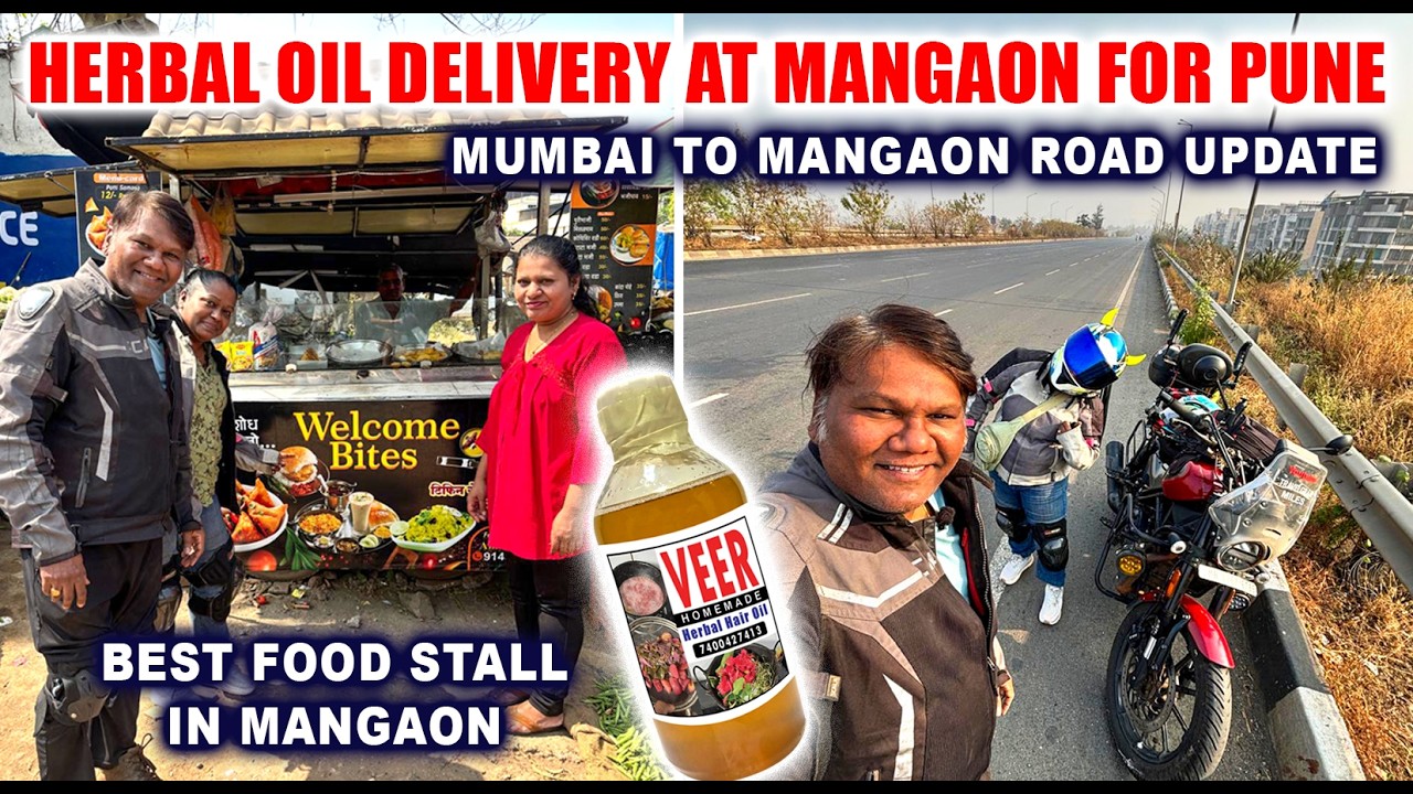 Herbal Hair Oil ची Delivery करायला गेलो माणगांवला | मुंबई ते माणगांव Ride |Mumbai Goa Highway Update
