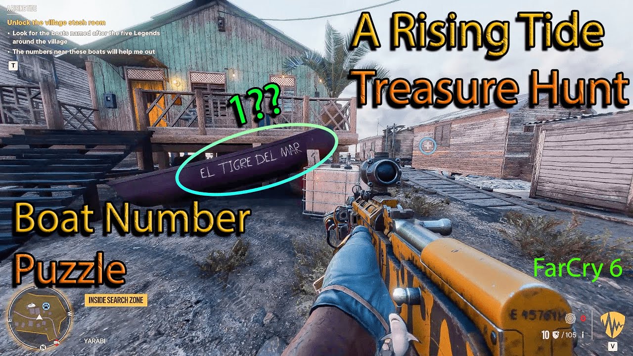 Far Cry 6 A Rising Tide Treasure Hunt | Unlock the Village Stash Room | Boat Number Puzzle