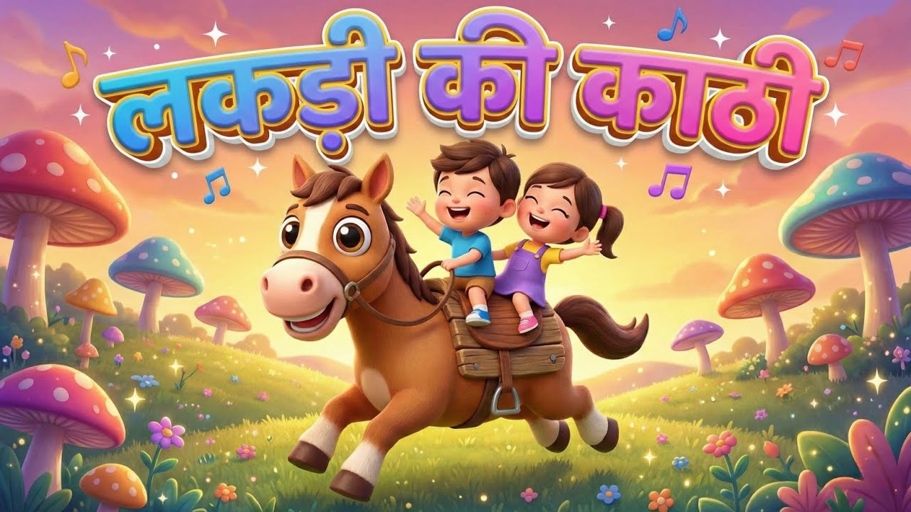 Lakdi Ki Kathi Kathi Ka Ghoda l लकड़ी की काठी l Nursery Rhymes l Rhymes For Children l Hindi Rhymes 