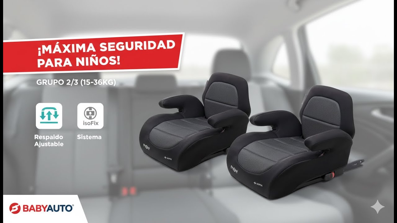 BABYAUTO Lito Fix Seguridad y Comodidad con el asiento para Niños de 4 a 12 años