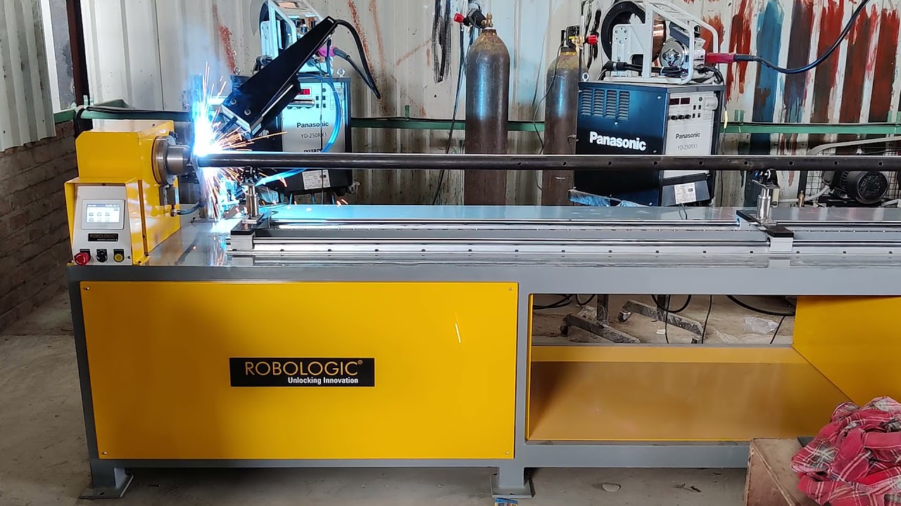 Automatic Cuplock Outer Prop welding spm | Automatic Ledger Blade Welding | Robologic