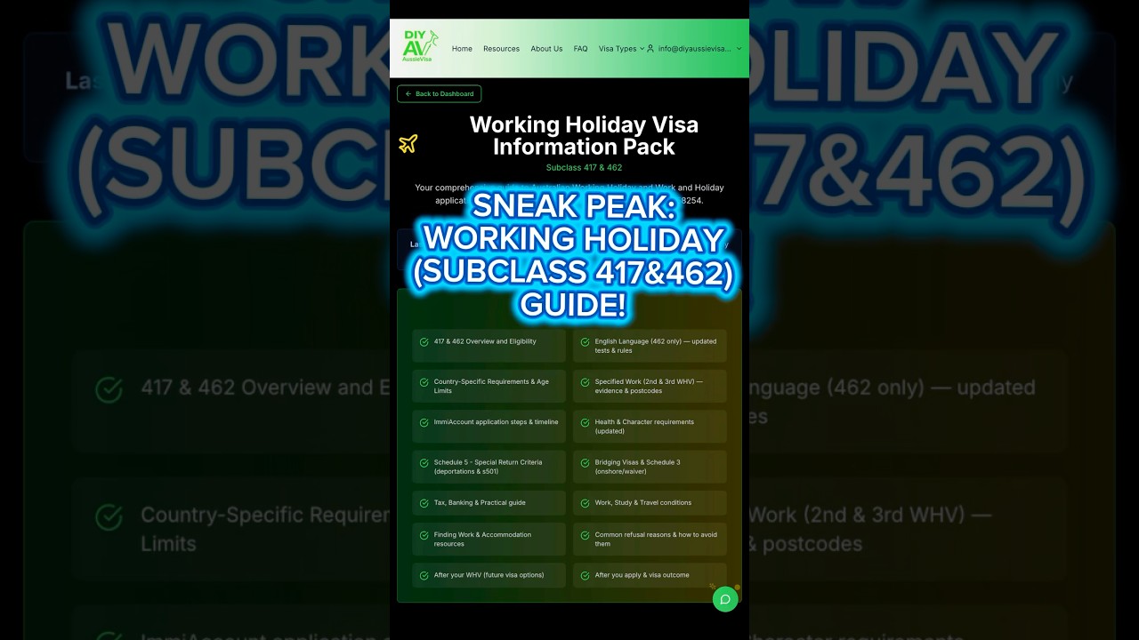 🇦🇺 Working Holiday Visa trouble? Our DIY kit will guide you! #visa #australia #backpacking #travel