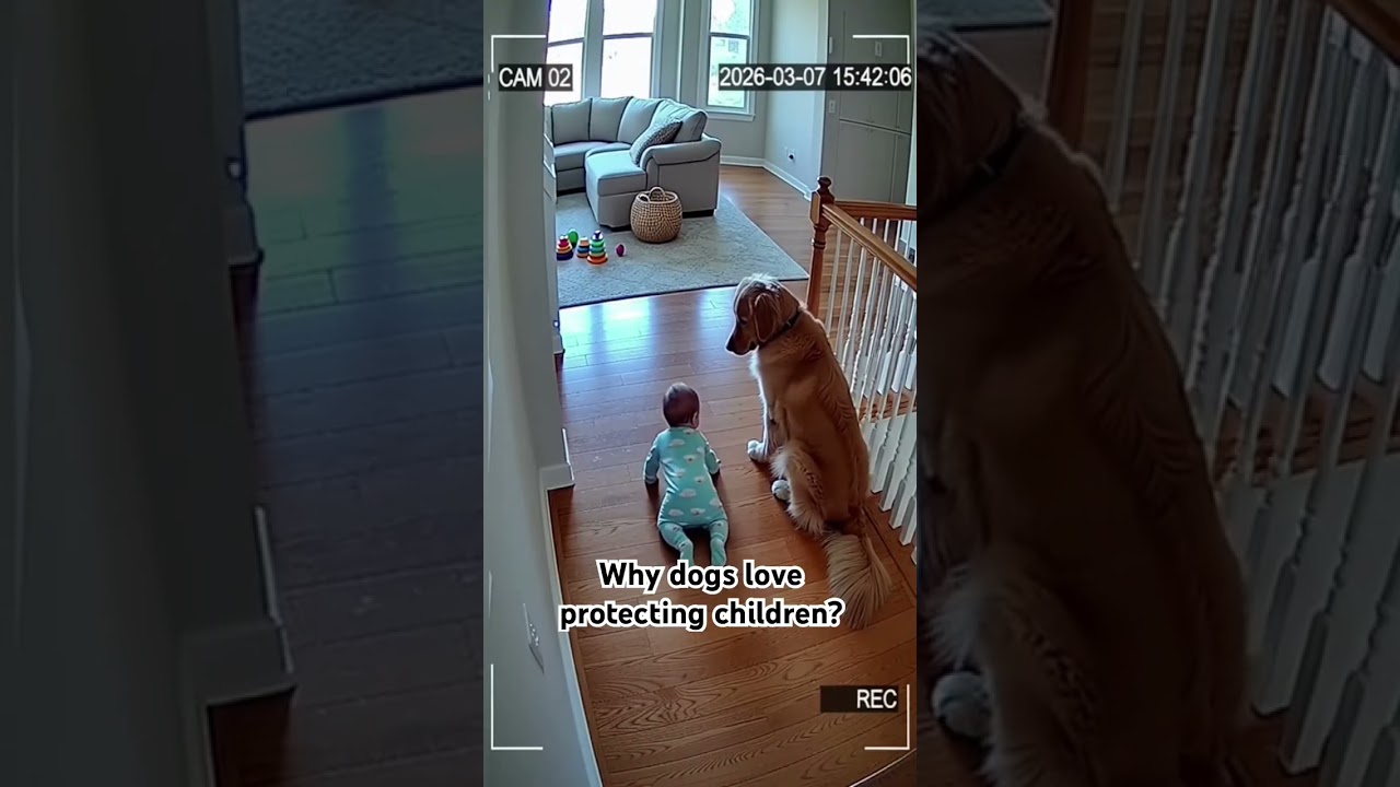 Dogs protecting children #dogshorts #trending #animal
