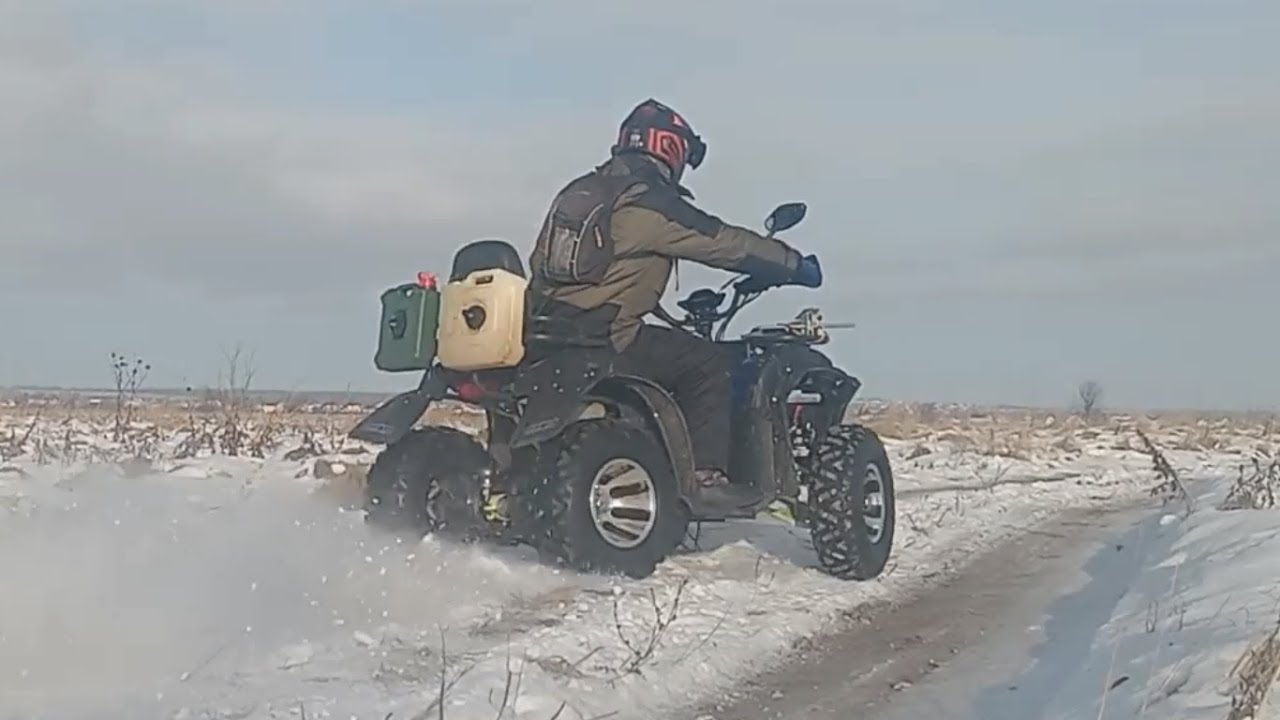 зимой на квадроцикле yacota sela max