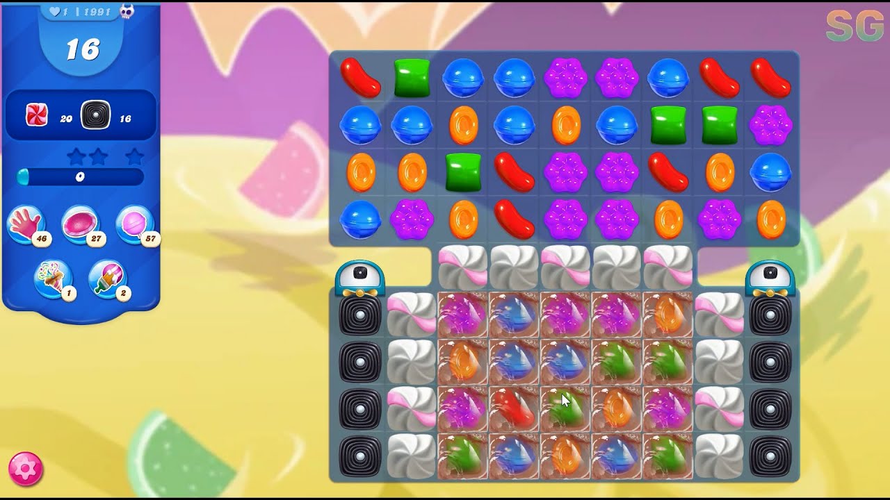 Candy Crush Saga Level 1991 (No Boosters)