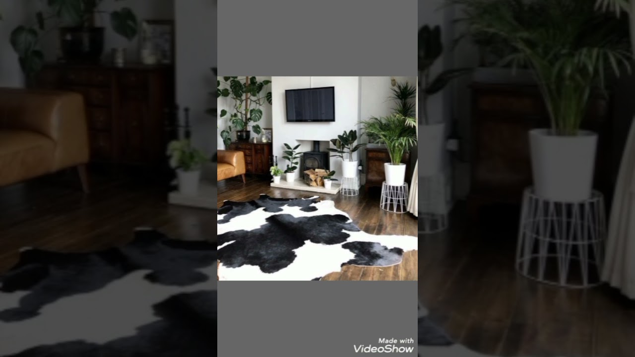 black and white Natural cowhide rugs..The finest handicrafts of natural leather in the world⚜️