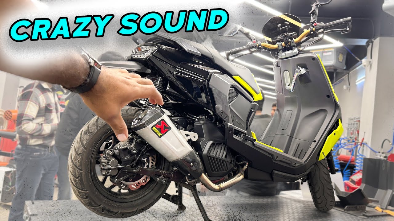 CUSTOM AKRA exhaust in my Scooter 🔥🚀Ab maza aayega!!!!