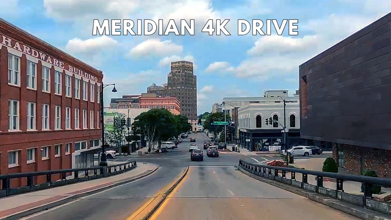 Meridian Mississippi 4K Drive | Driving Through Downtown Meridian