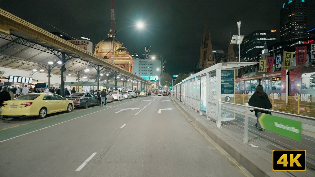 【4K】《Night Drive Through Melbourne – A Front Seat Journey into the City's Nocturnal Beauty》