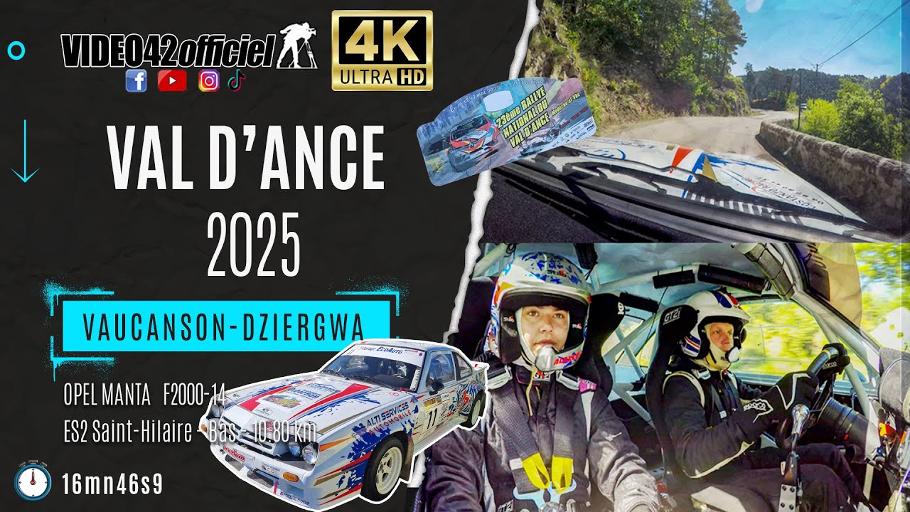 rallye val d'ance 2025 -  Opel Manta F2000-14  Vaucanson-Dziergwa par video42officiel