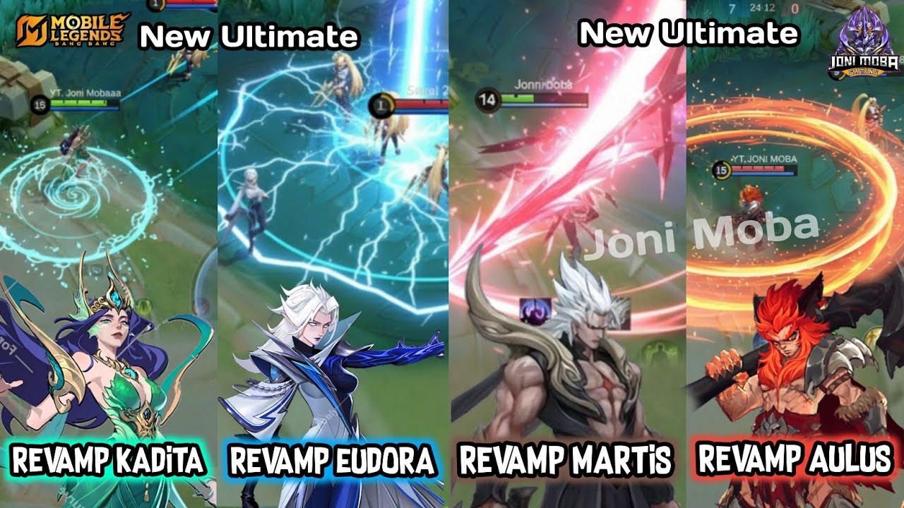 ALL UPCOMING REVAMP HERO & REVAMP SKINS IN MLBB - KADITA, LESLEY LEGEND, MASHA, AULUS, EUDORA