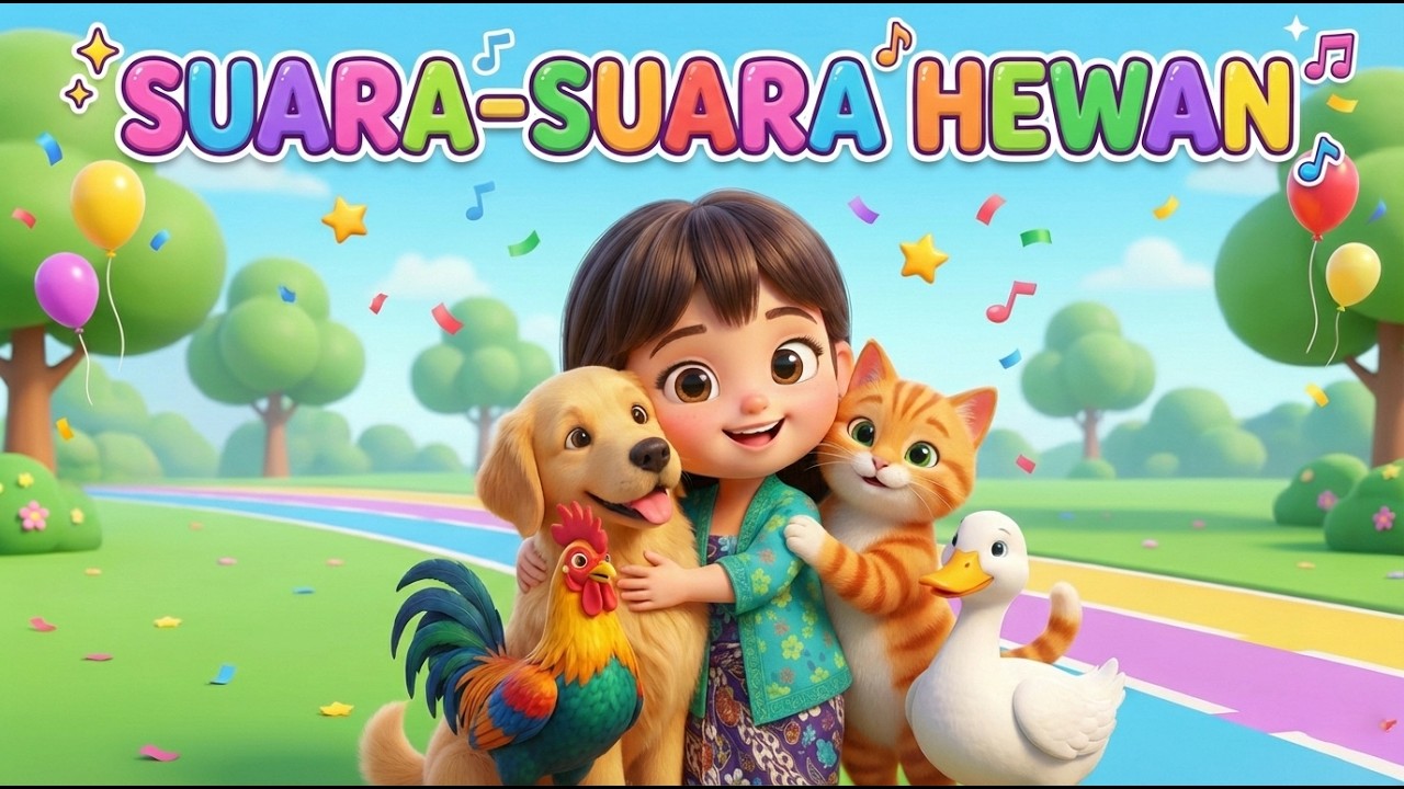 Suara-Suara Hewan - Lagu anak-anak - Nursery Rhyme - Kira-kira gimana ya suaranya?