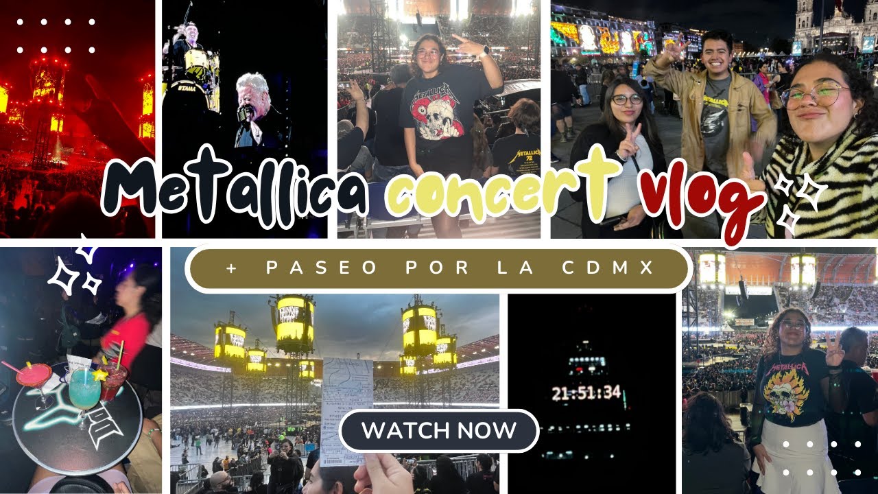Vlog de concierto + paseo por la CDMX | Metallica 2024 (No Repeat Weekend) México City