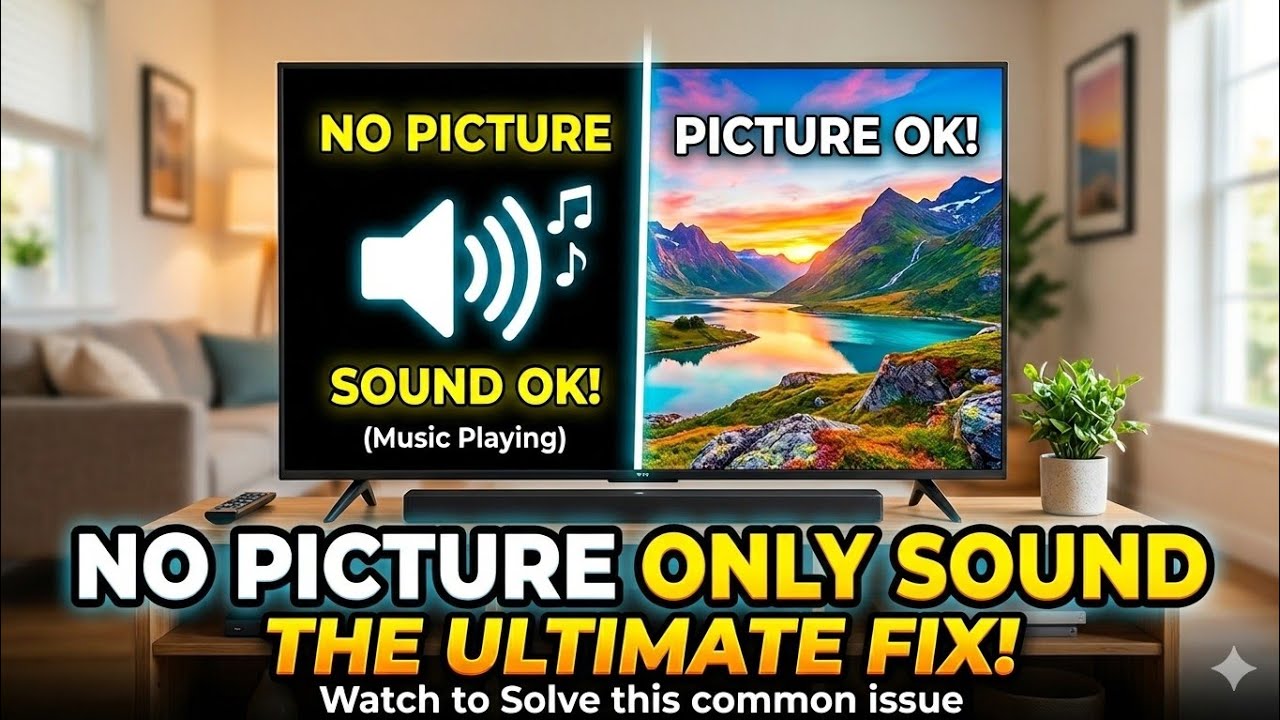 LED TV sound ok but no picture fix