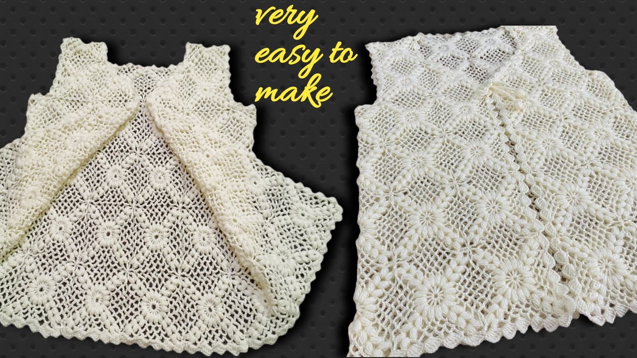 Crosia jacket step by step/how to crochet/crochet jacket for women