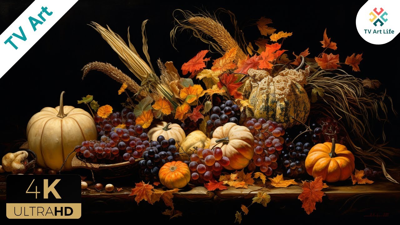 Beautiful Vintage Thanksgiving Art for Your TV! Fall Holiday Decor TV Art in 4K | Heartwarming Decor