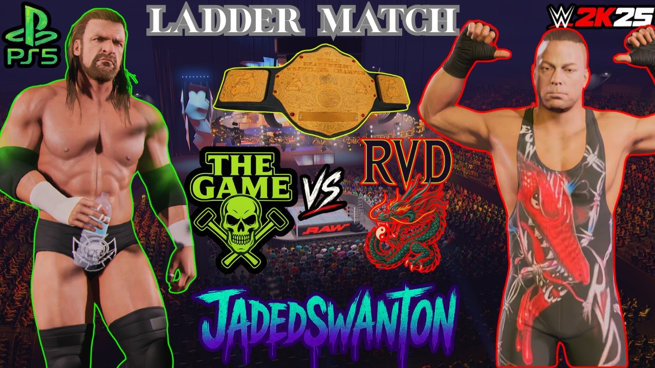 WWE 2K25: Rob Van Dam vs Triple H – Ladder Match for the World Heavyweight Title (RAW)