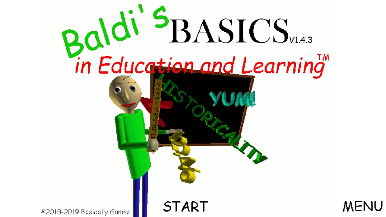 Playing Baldi’s basics actually 