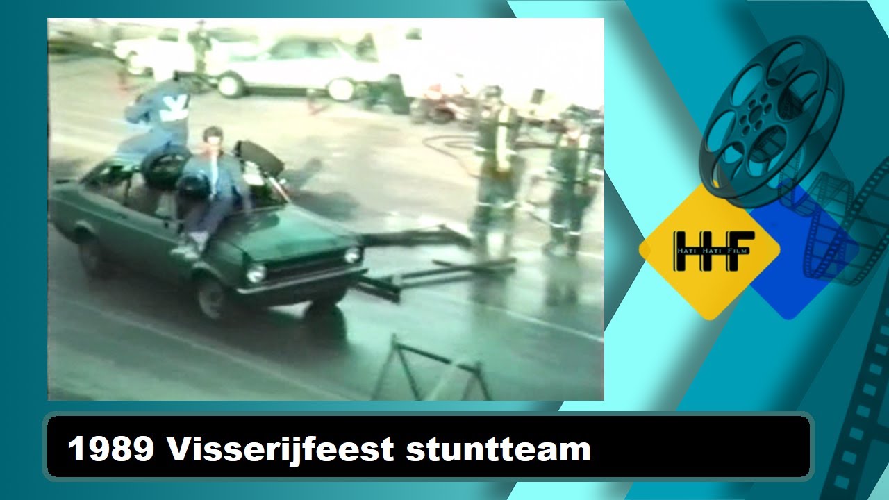 Visserijfeest Breskens stuntteam bij de haven 1989