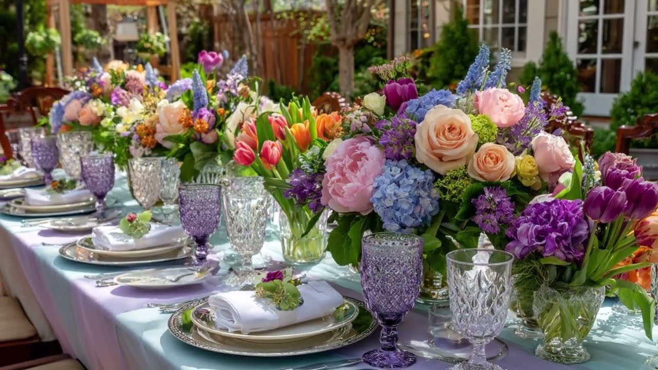 Luxury Spring Garden Party Setup | Elegant Birthday Tablescape Inspiration
