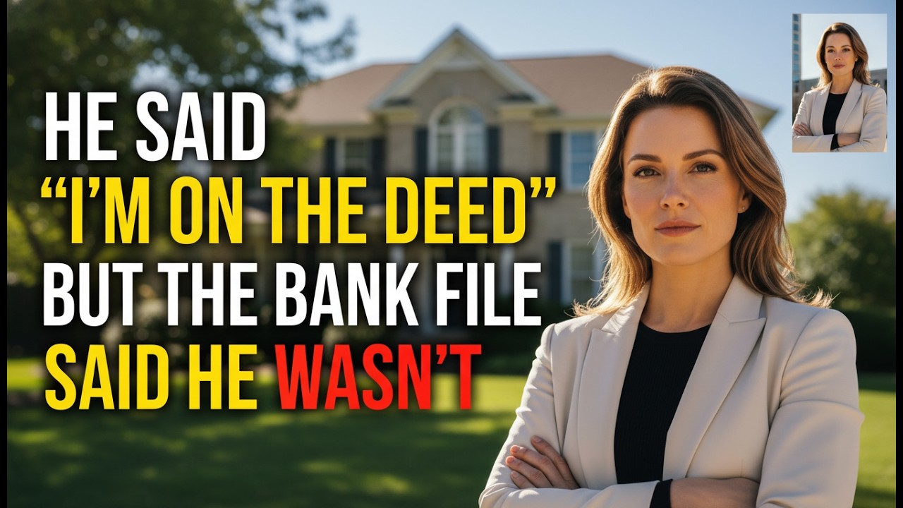 He Said “I’m On The Deed”… Until The Bank File Proved The House Was Never His