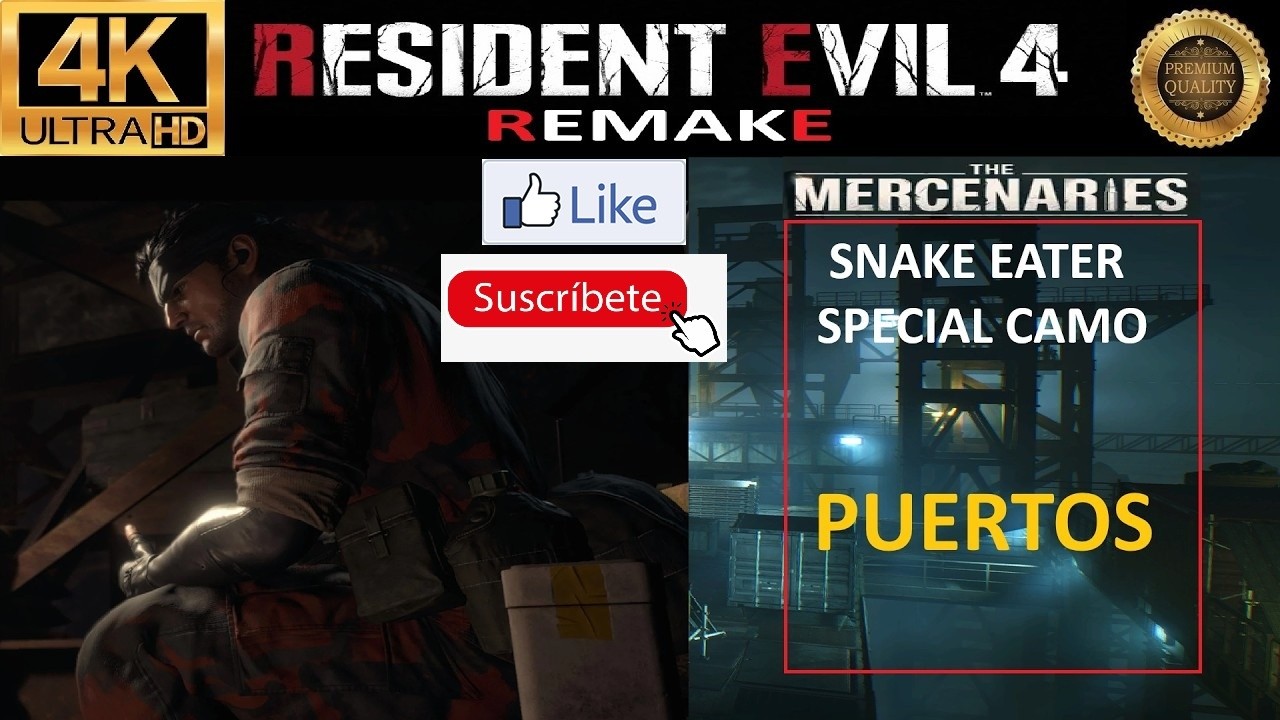 RESIDENT EVIL 4 REMAKE!!! MERCENARIOS!!! SNAKE EATER SPECIAL CAMO!!! PUERTOS!!! 4K UHD!!!
