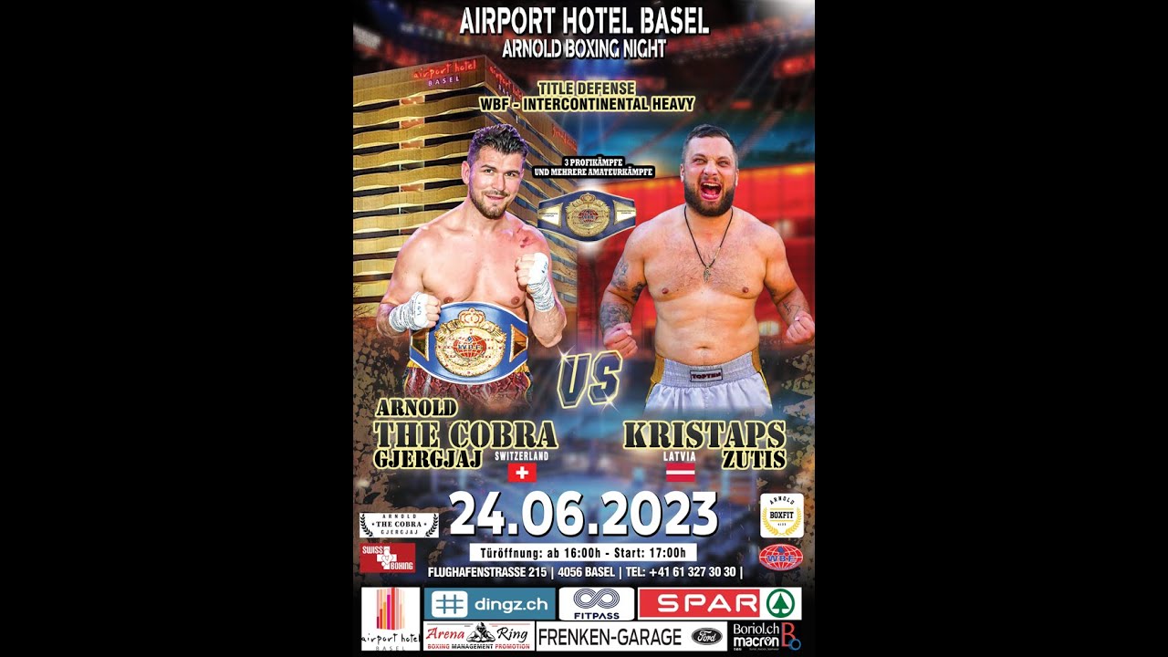 Boxgala 24.06.2023 Grand Casino Basel: Kristaps Zutis vs Arnold Gjergjaj