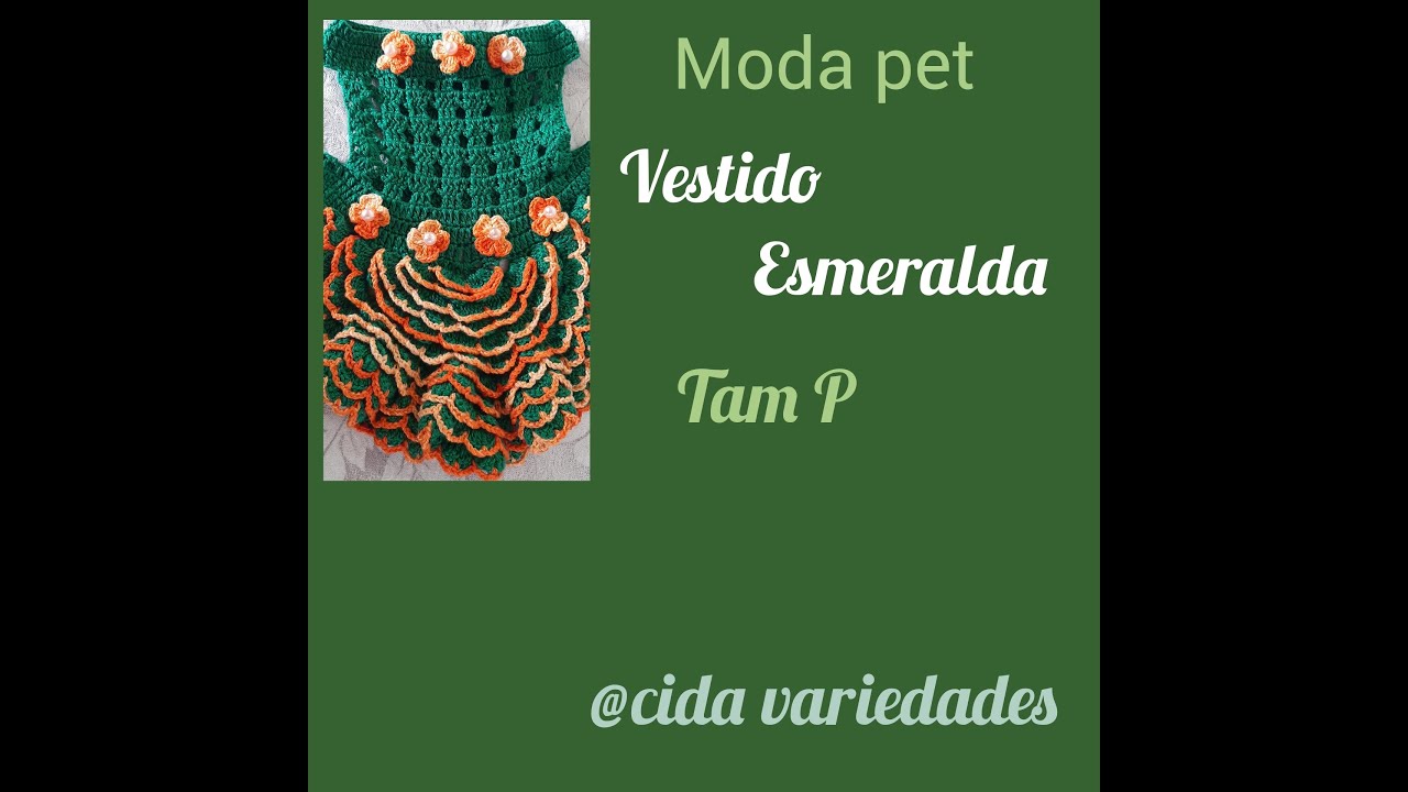Como Fazer um Lindo Vestido Pet em Crochê/How to make a cute pet dress in Crochet 🐶👗🥰#roupapet
