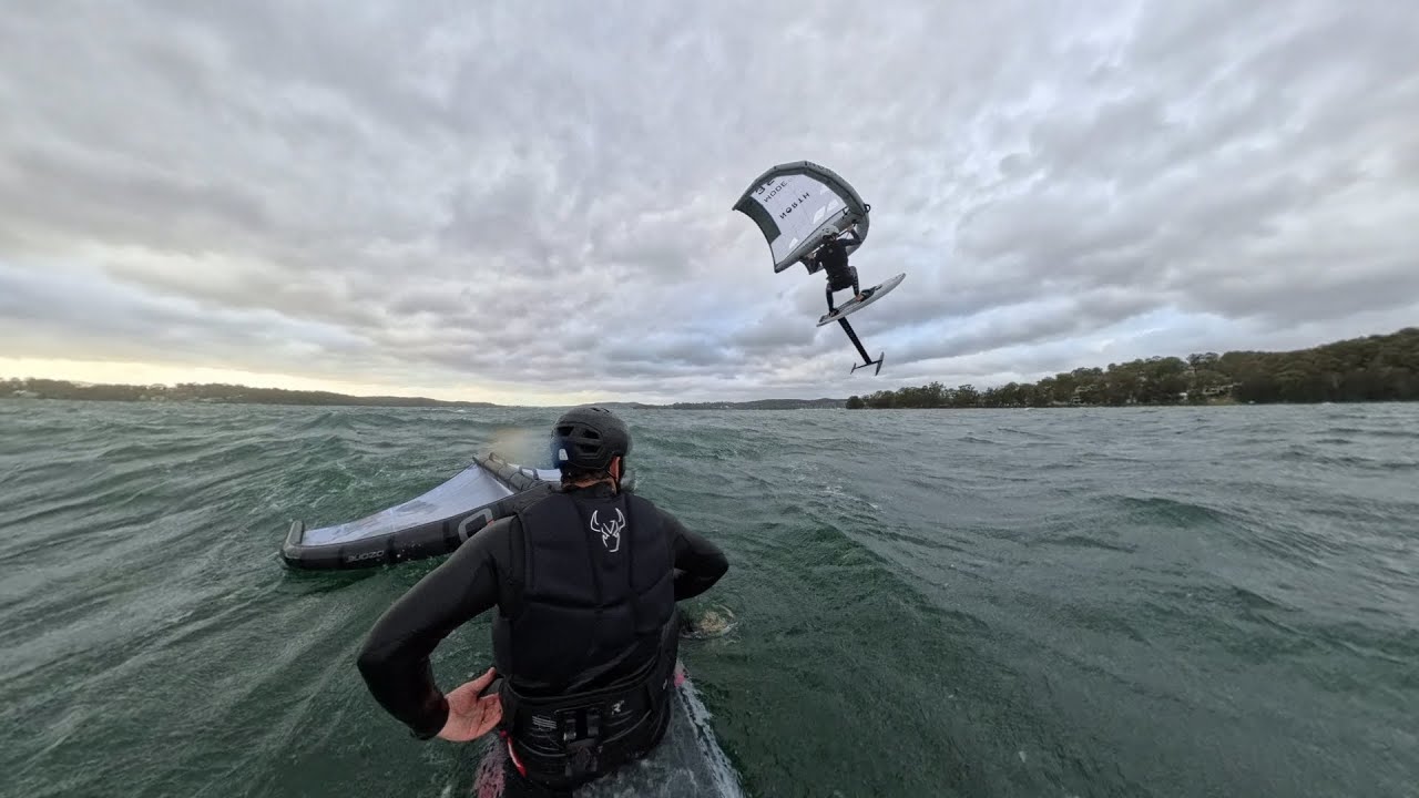 Foiling the Southerly change in Australia, Lake Macquarie - Wing Foil