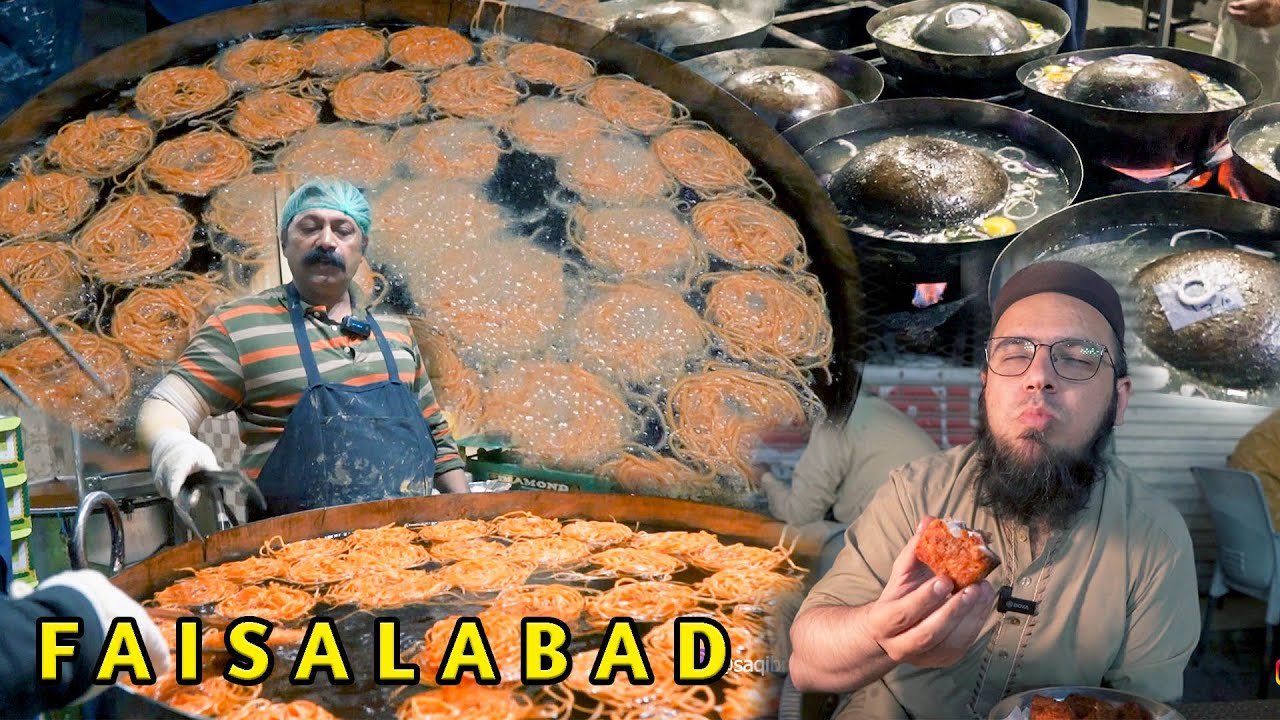 EXTREMELY POPULAR FOOD IN FAISALABAD | JALANDHAR FISH | PEEPAL BATA JALEBI | TAKATAK AT CLOCK TOWER