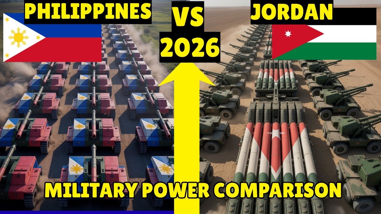 Philippines vs Jordan 2026 latest Military comparison :  Full Army Strength Comparison, Who is best?
