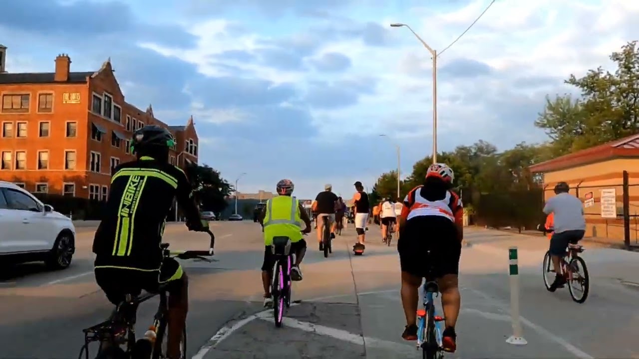 August 8th 2024 Slow Roll Detroit Thursday Night Bike Ride on Edward Stalling YouTube Videos