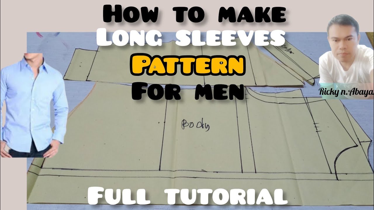 How to make pattern?Long Sleeve for men!by Ricky n abayare tutorial...