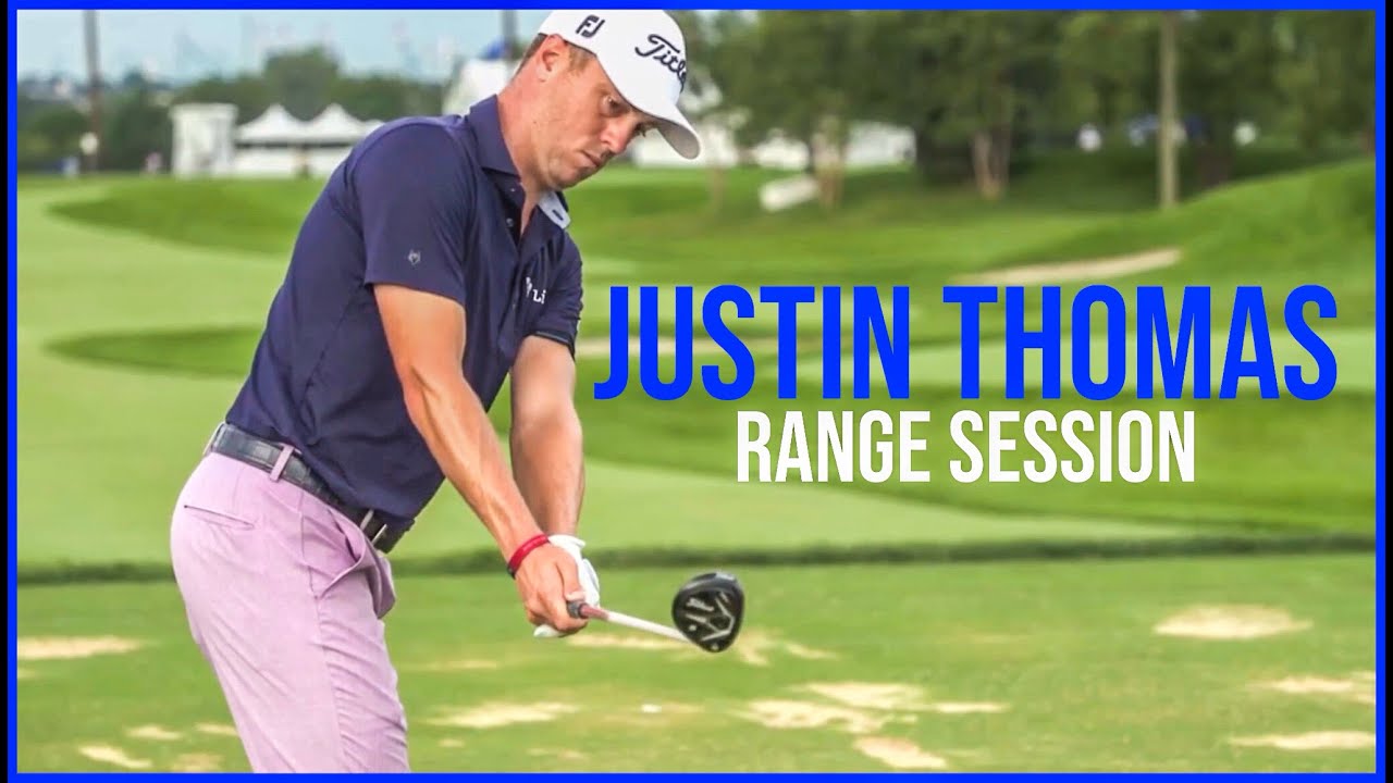 Watch Justin Thomas Practice Driving Range