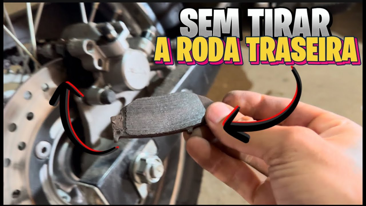 COMO TROCAR A PASTILHA DE FREIO TRASEIRO DA SUA MOTO EM CASA!  |  ECONOMIZE DINHEIRO