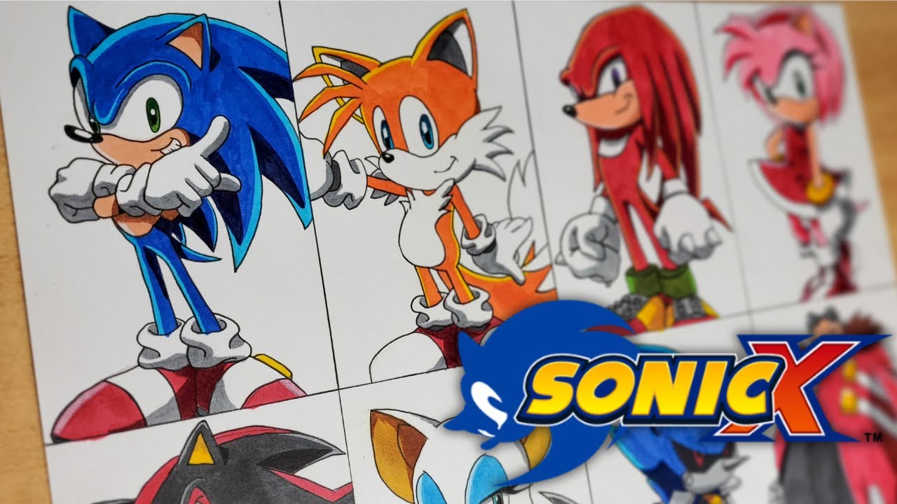 Drawing SONIC X | Sonic The Hedgehog