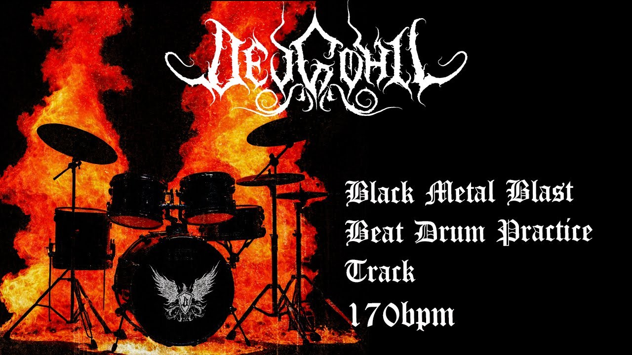170BPM Blast Beat Drum Practice Track