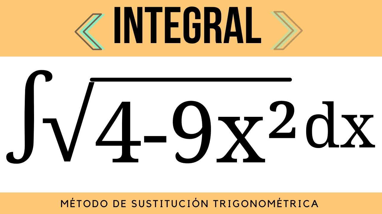 INTEGRAL POR SUSTITUCIÓN TRIGONOMETRICA | LORENA GARCÍA