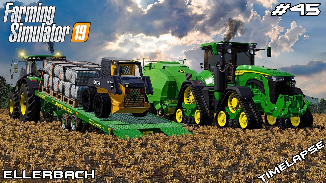 Selling animal products & baling straw | Animals on Ellerbach | Farming Simulator 19 | Episode 45