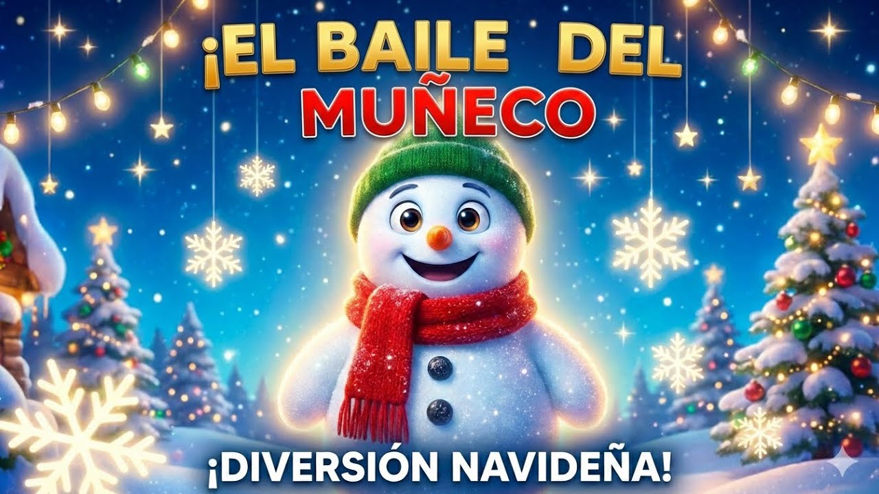 🎄❄️ El Baile del Mono de Nieve | Canción Infantil Navideña Animada para Niños ⛄🎶